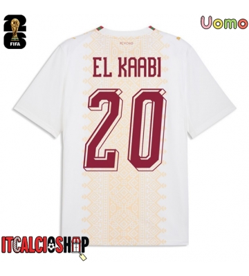 Marocco Ayoub El Kaabi #20 Seconda Maglia Mondiali 2026 Manica Corta